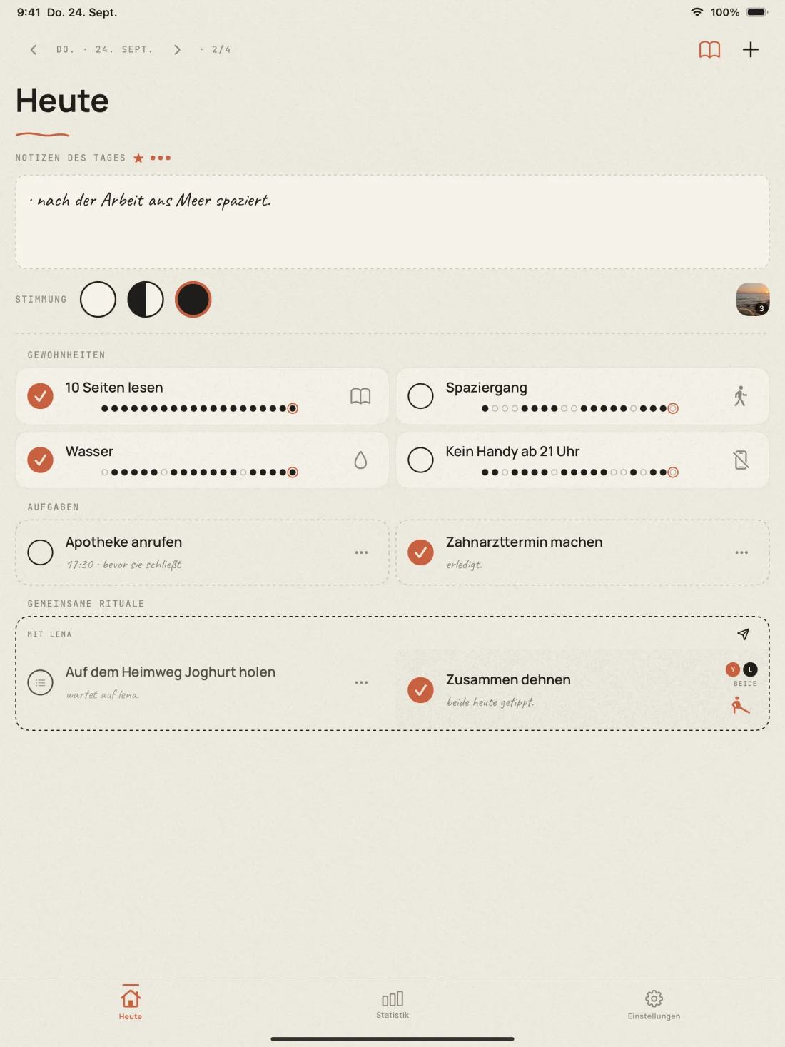 Dotted auf dem iPad