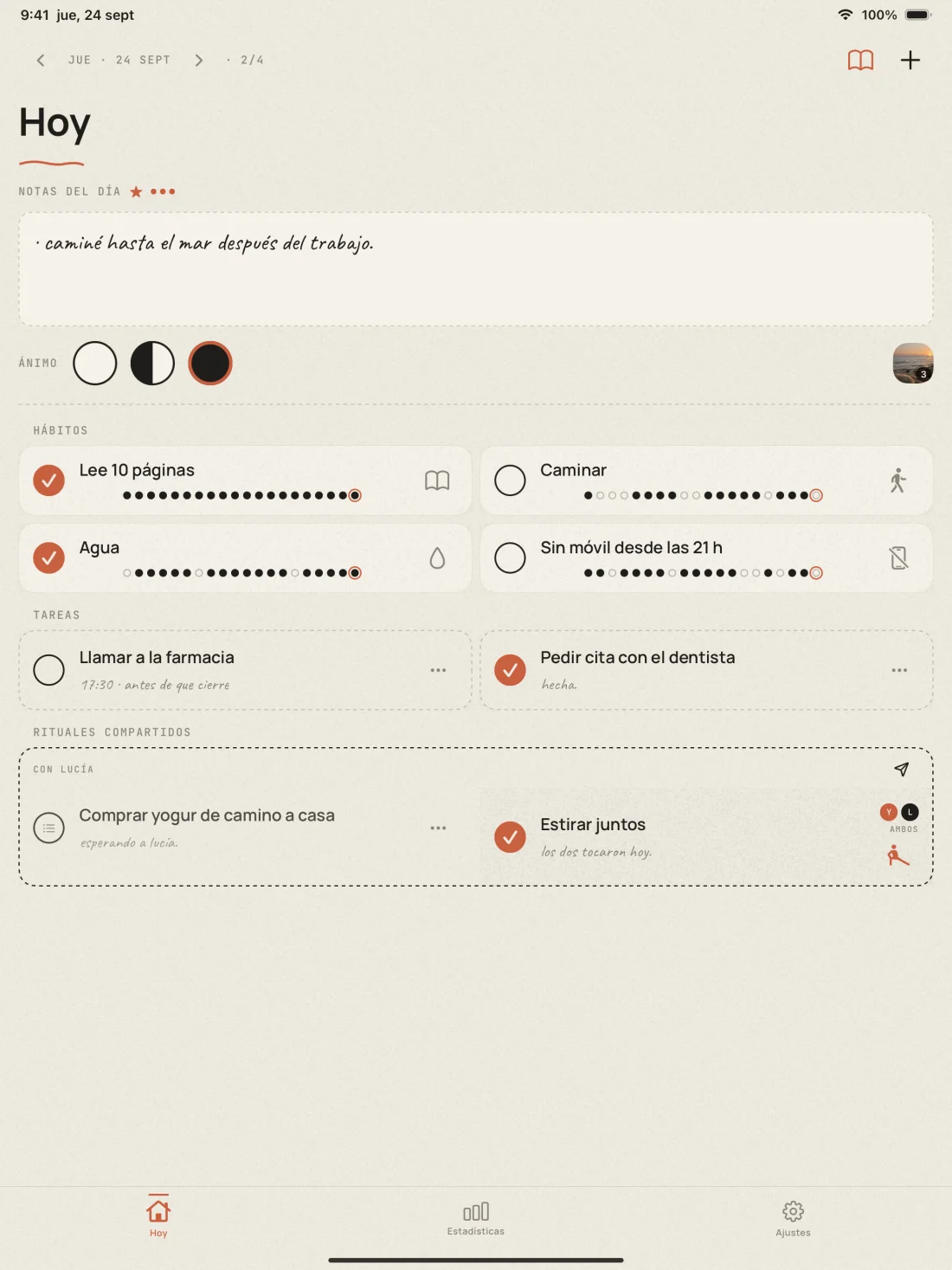 Dotted en el iPad