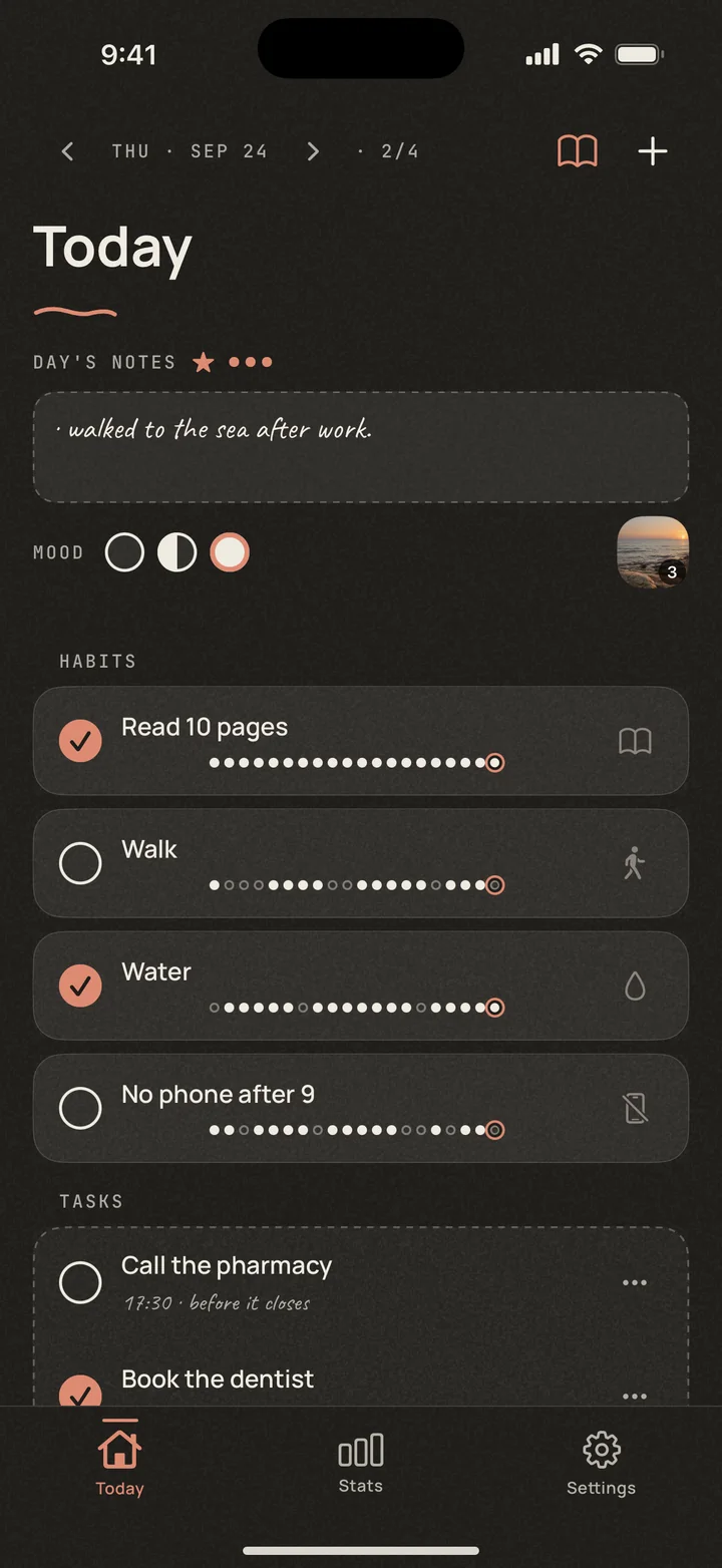 Dotted in the Dusk theme