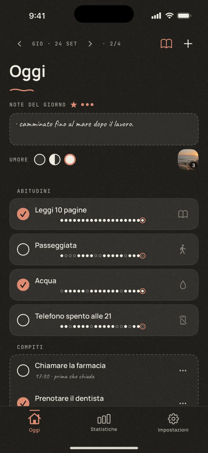 Dotted con il tema Crepuscolo