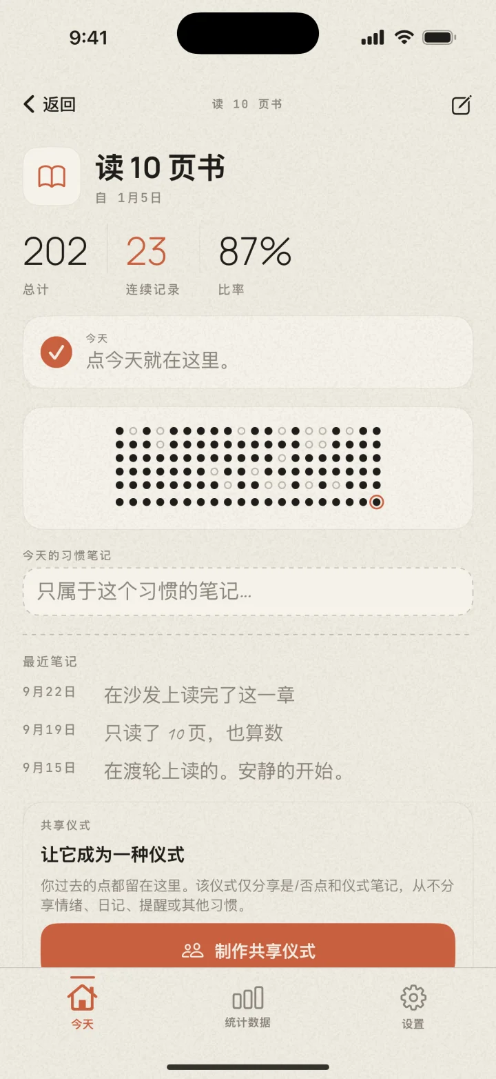 Dotted 习惯详情与点阵网格